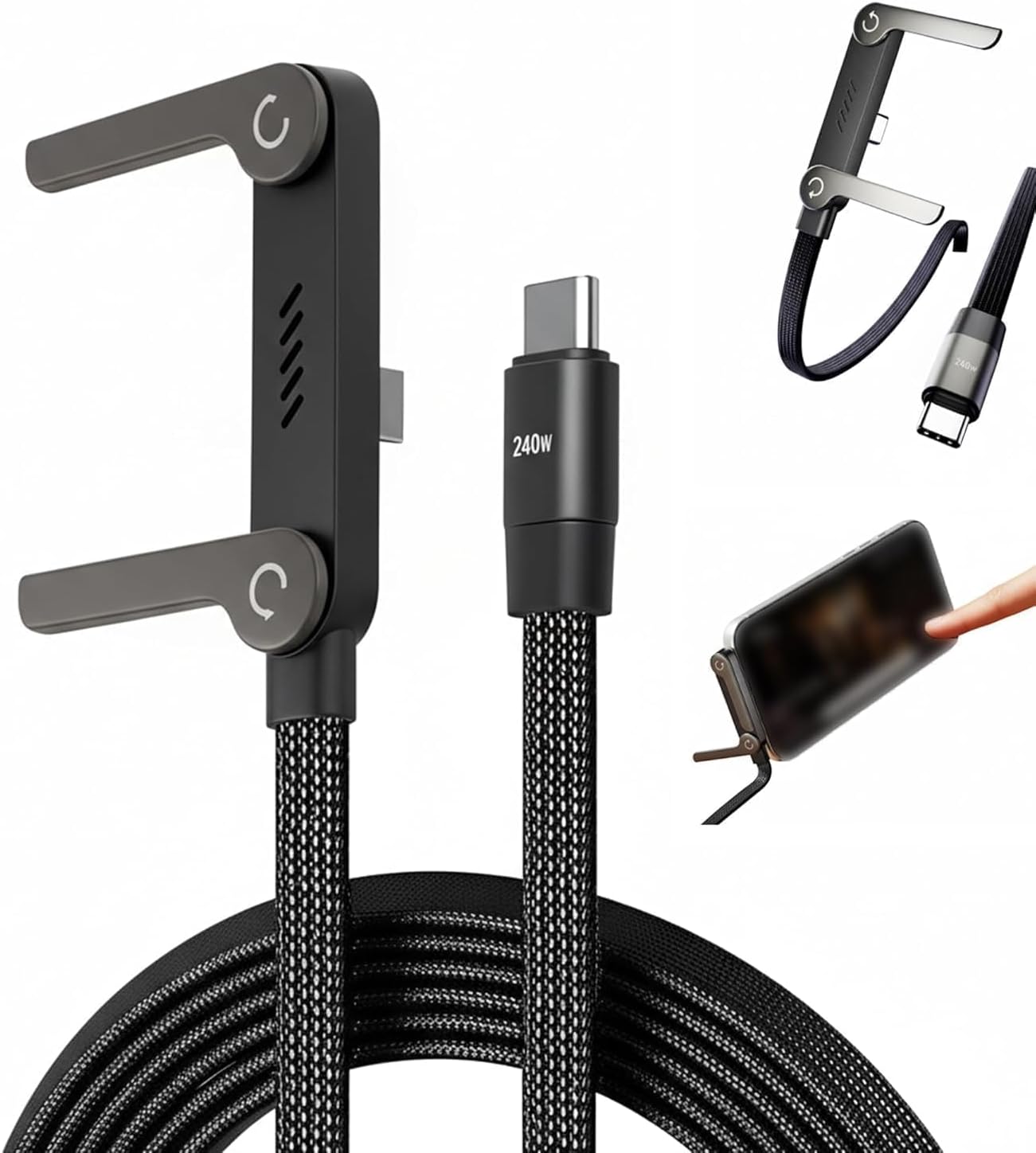 2-In-1 Data Cable With Stand in 240W Fast Charging