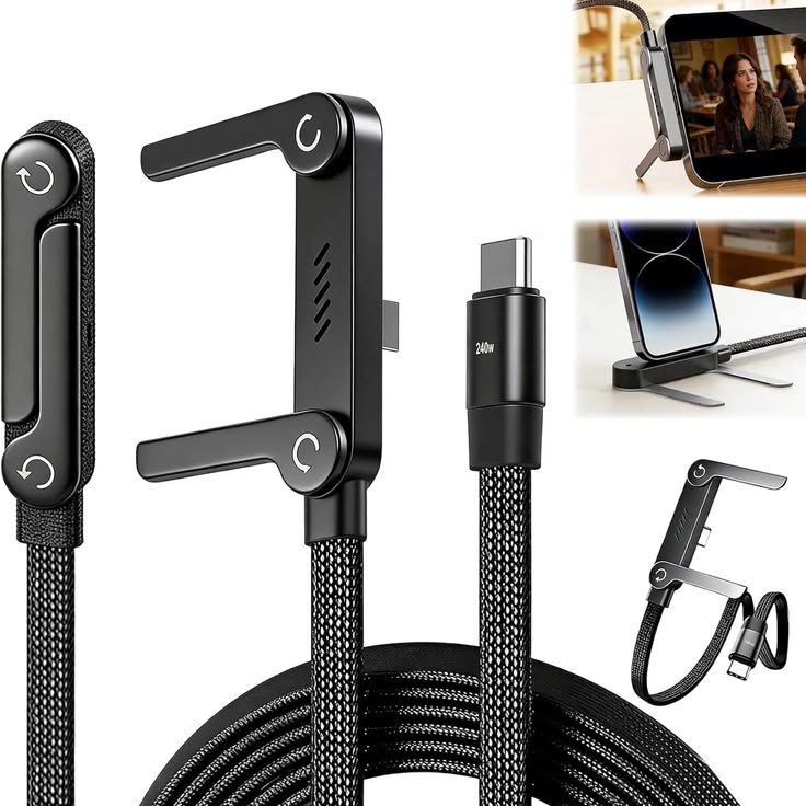 2-In-1 Data Cable With Stand in 240W Fast Charging
