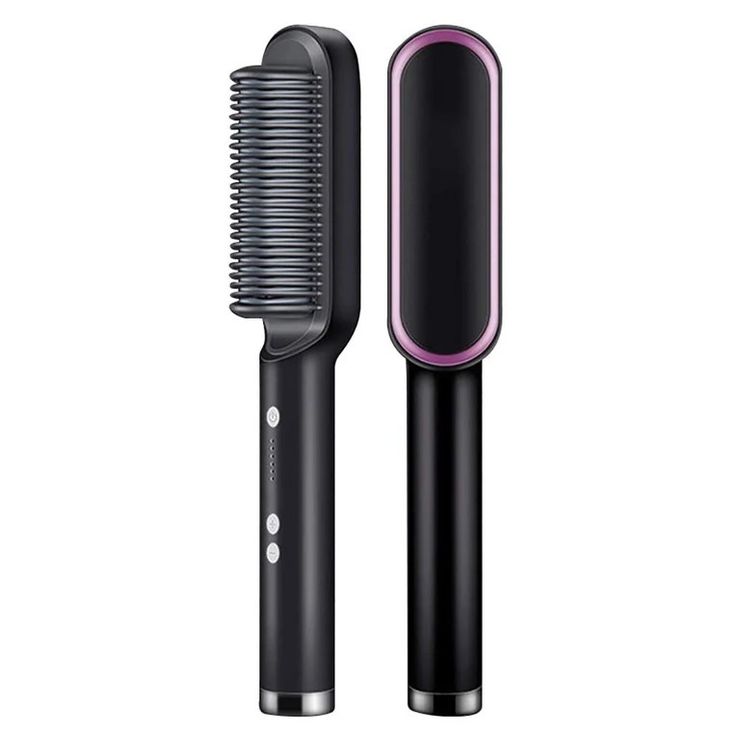 Hair Straightener Brush with Fast Heating Electric Straightening Comb Model 909