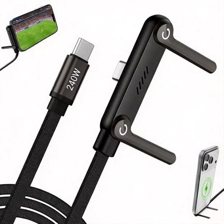 2-In-1 Data Cable With Stand in 240W Fast Charging